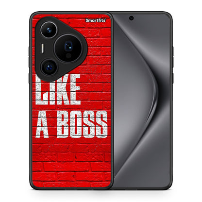 Θήκη Huawei Pura 70 Pro / 70 Pro+ Like A Boss από τη Smartfits με σχέδιο στο πίσω μέρος και μαύρο περίβλημα | Huawei Pura 70 Pro / 70 Pro+ Like A Boss case with colorful back and black bezels