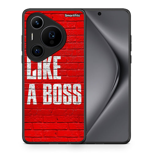 Θήκη Huawei Pura 70 Pro / 70 Pro+ Like A Boss από τη Smartfits με σχέδιο στο πίσω μέρος και μαύρο περίβλημα | Huawei Pura 70 Pro / 70 Pro+ Like A Boss case with colorful back and black bezels