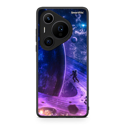 Huawei Pura 70 Pro / 70 Pro+ Lost Astronaut θήκη από τη Smartfits με σχέδιο στο πίσω μέρος και μαύρο περίβλημα | Smartphone case with colorful back and black bezels by Smartfits