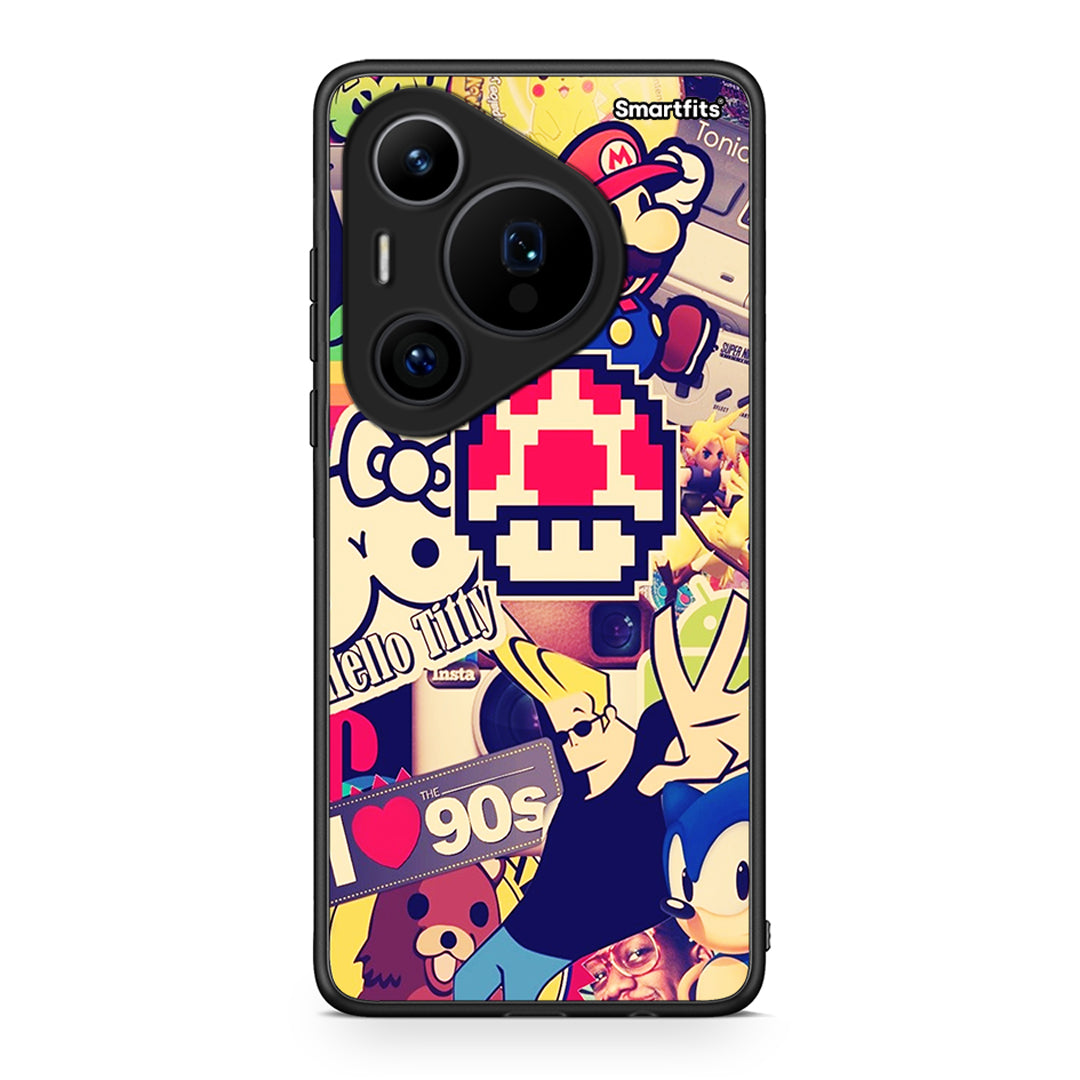 Huawei Pura 70 Pro / 70 Pro+ Love The 90s θήκη από τη Smartfits με σχέδιο στο πίσω μέρος και μαύρο περίβλημα | Smartphone case with colorful back and black bezels by Smartfits