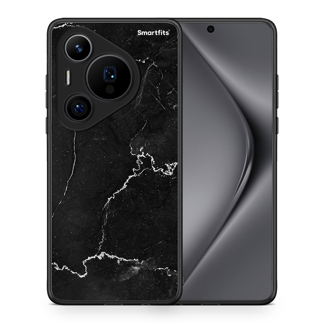 Θήκη Huawei Pura 70 Pro / 70 Pro+ Marble Black από τη Smartfits με σχέδιο στο πίσω μέρος και μαύρο περίβλημα | Huawei Pura 70 Pro / 70 Pro+ Marble Black case with colorful back and black bezels
