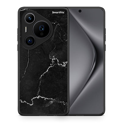 Θήκη Huawei Pura 70 Pro / 70 Pro+ Marble Black από τη Smartfits με σχέδιο στο πίσω μέρος και μαύρο περίβλημα | Huawei Pura 70 Pro / 70 Pro+ Marble Black case with colorful back and black bezels