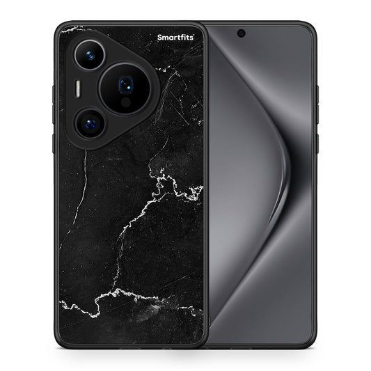Θήκη Huawei Pura 70 Pro / 70 Pro+ Marble Black από τη Smartfits με σχέδιο στο πίσω μέρος και μαύρο περίβλημα | Huawei Pura 70 Pro / 70 Pro+ Marble Black case with colorful back and black bezels