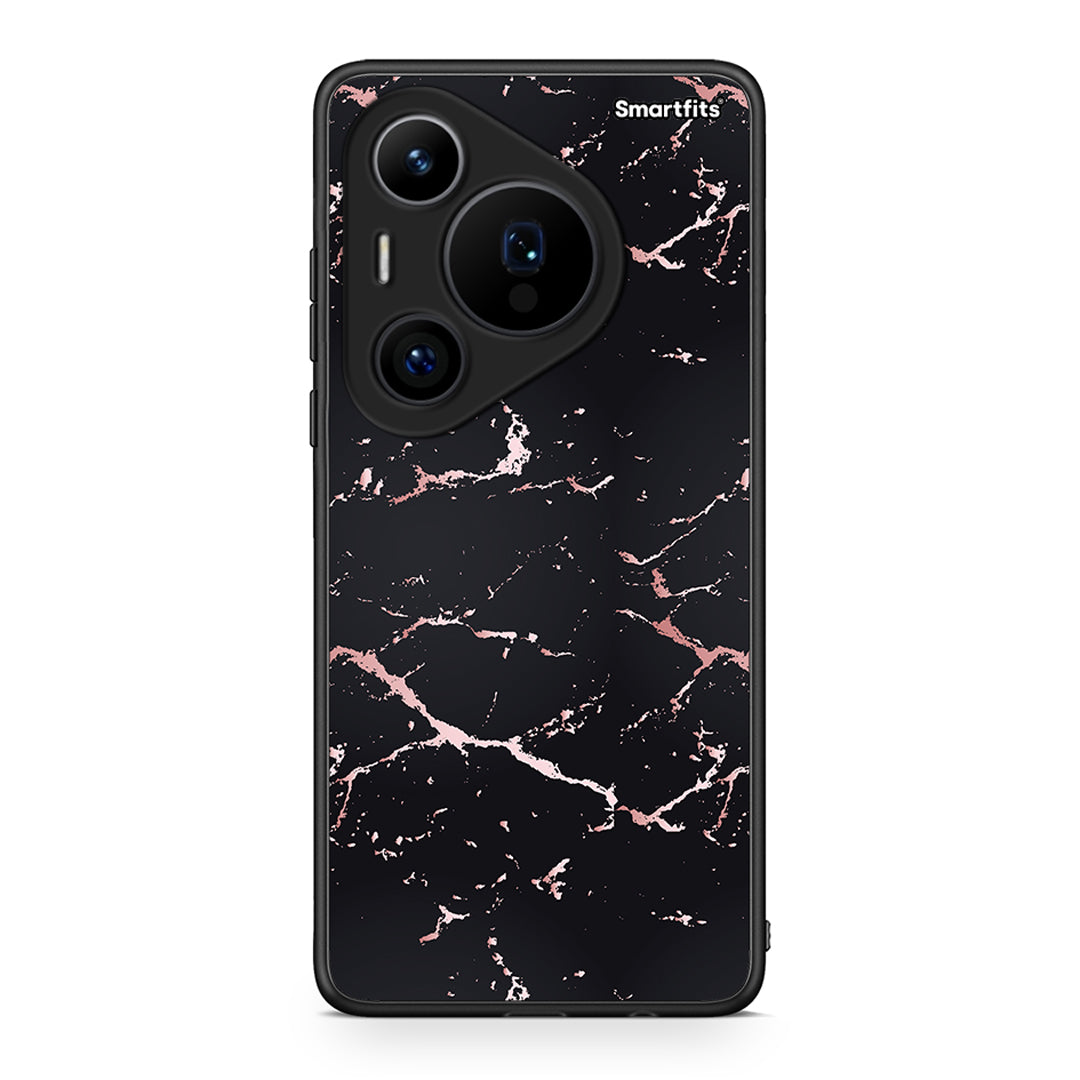 4 - Huawei Pura 70 Pro / 70 Pro+ Black Rosegold Marble case, cover, bumper