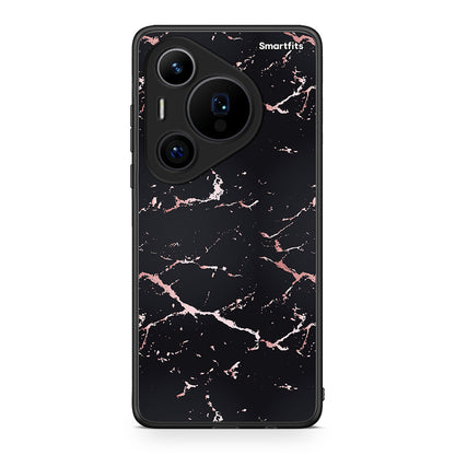 4 - Huawei Pura 70 Pro / 70 Pro+ Black Rosegold Marble case, cover, bumper
