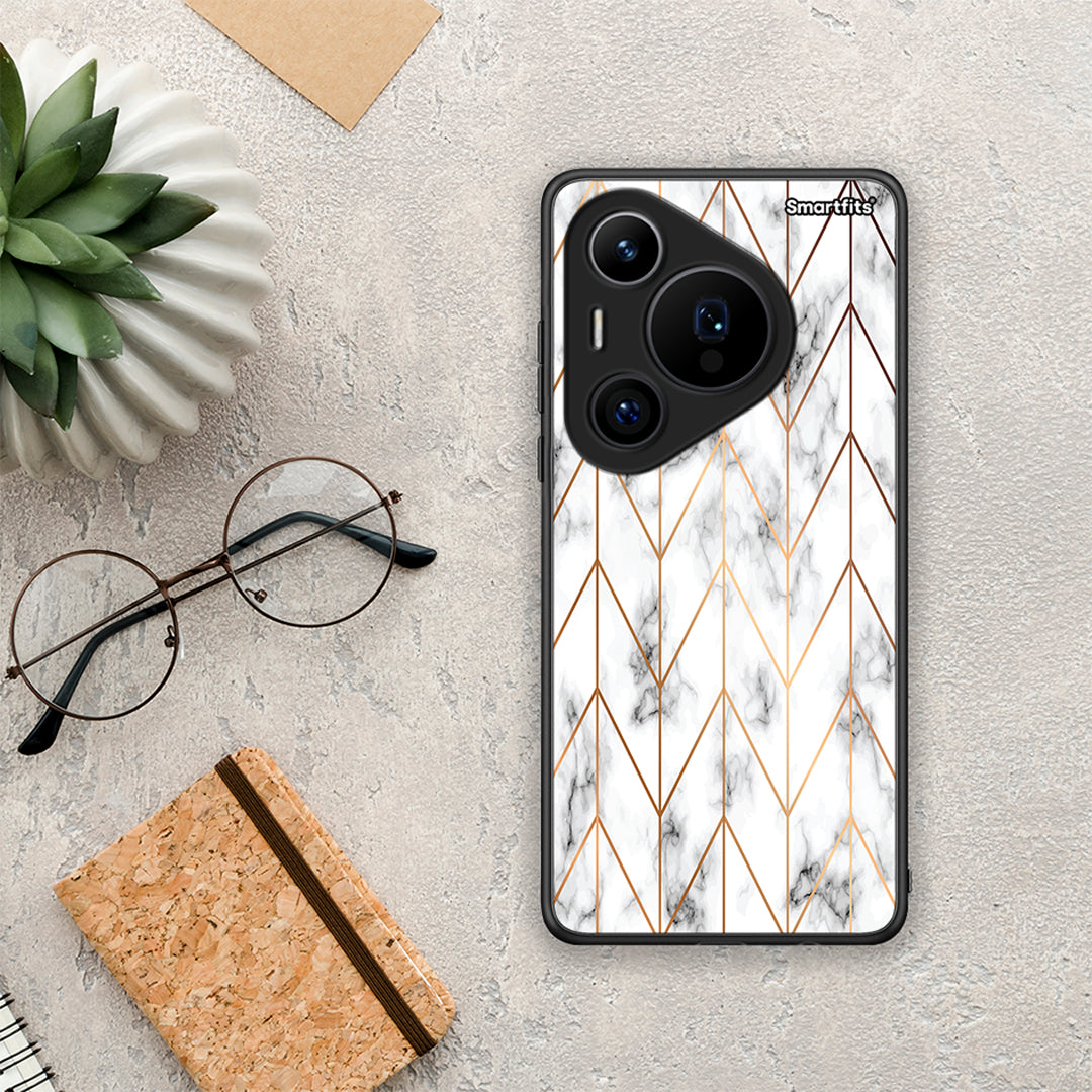 Marble Gold Geometric - Huawei Pura 70 Pro / 70 Pro+ θήκη