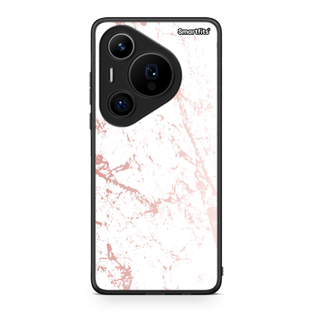 116 - Huawei Pura 70 Pro / 70 Pro+ Pink Splash Marble case, cover, bumper