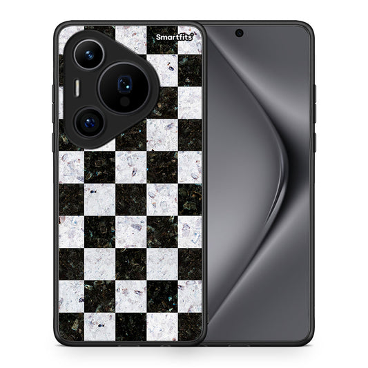 Θήκη Huawei Pura 70 Pro / 70 Pro+ Square Geometric Marble από τη Smartfits με σχέδιο στο πίσω μέρος και μαύρο περίβλημα | Huawei Pura 70 Pro / 70 Pro+ Square Geometric Marble case with colorful back and black bezels