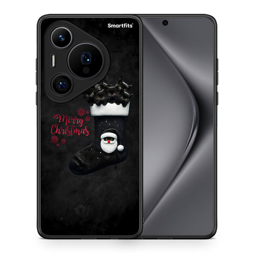 Θήκη Huawei Pura 70 Pro / 70 Pro+ Merry Cat Christmas από τη Smartfits με σχέδιο στο πίσω μέρος και μαύρο περίβλημα | Huawei Pura 70 Pro / 70 Pro+ Merry Cat Christmas case with colorful back and black bezels