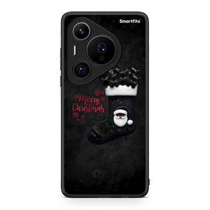 Huawei Pura 70 Pro / 70 Pro+ Merry Cat Christmas θήκη από τη Smartfits με σχέδιο στο πίσω μέρος και μαύρο περίβλημα | Smartphone case with colorful back and black bezels by Smartfits