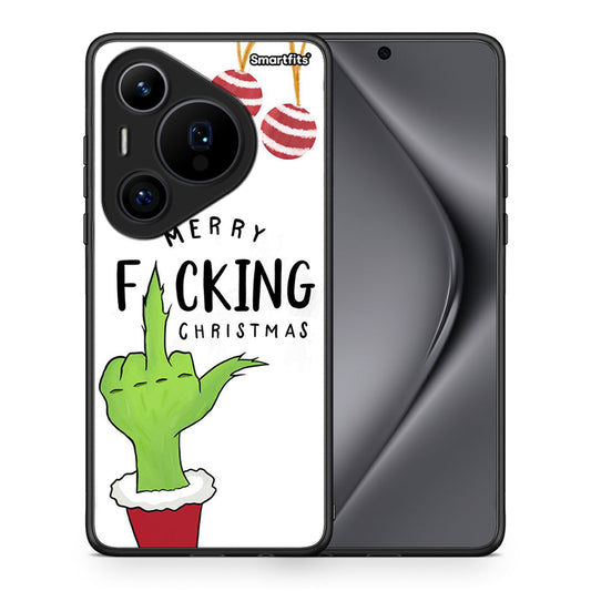 Θήκη Huawei Pura 70 Pro / 70 Pro+ Merry F Xmas από τη Smartfits με σχέδιο στο πίσω μέρος και μαύρο περίβλημα | Huawei Pura 70 Pro / 70 Pro+ Merry F Xmas case with colorful back and black bezels