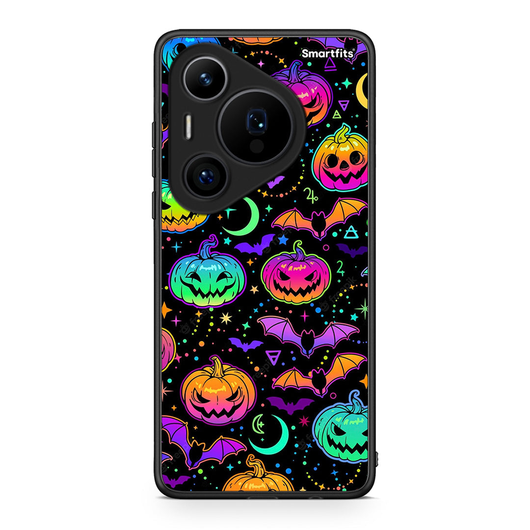 Huawei Pura 70 Pro / 70 Pro+ Neon Halloween θήκη από τη Smartfits με σχέδιο στο πίσω μέρος και μαύρο περίβλημα | Smartphone case with colorful back and black bezels by Smartfits