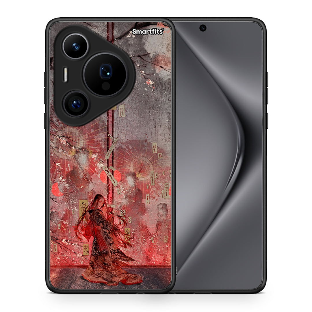 Θήκη Huawei Pura 70 Pro / 70 Pro+ Nezuko Kamado από τη Smartfits με σχέδιο στο πίσω μέρος και μαύρο περίβλημα | Huawei Pura 70 Pro / 70 Pro+ Nezuko Kamado case with colorful back and black bezels