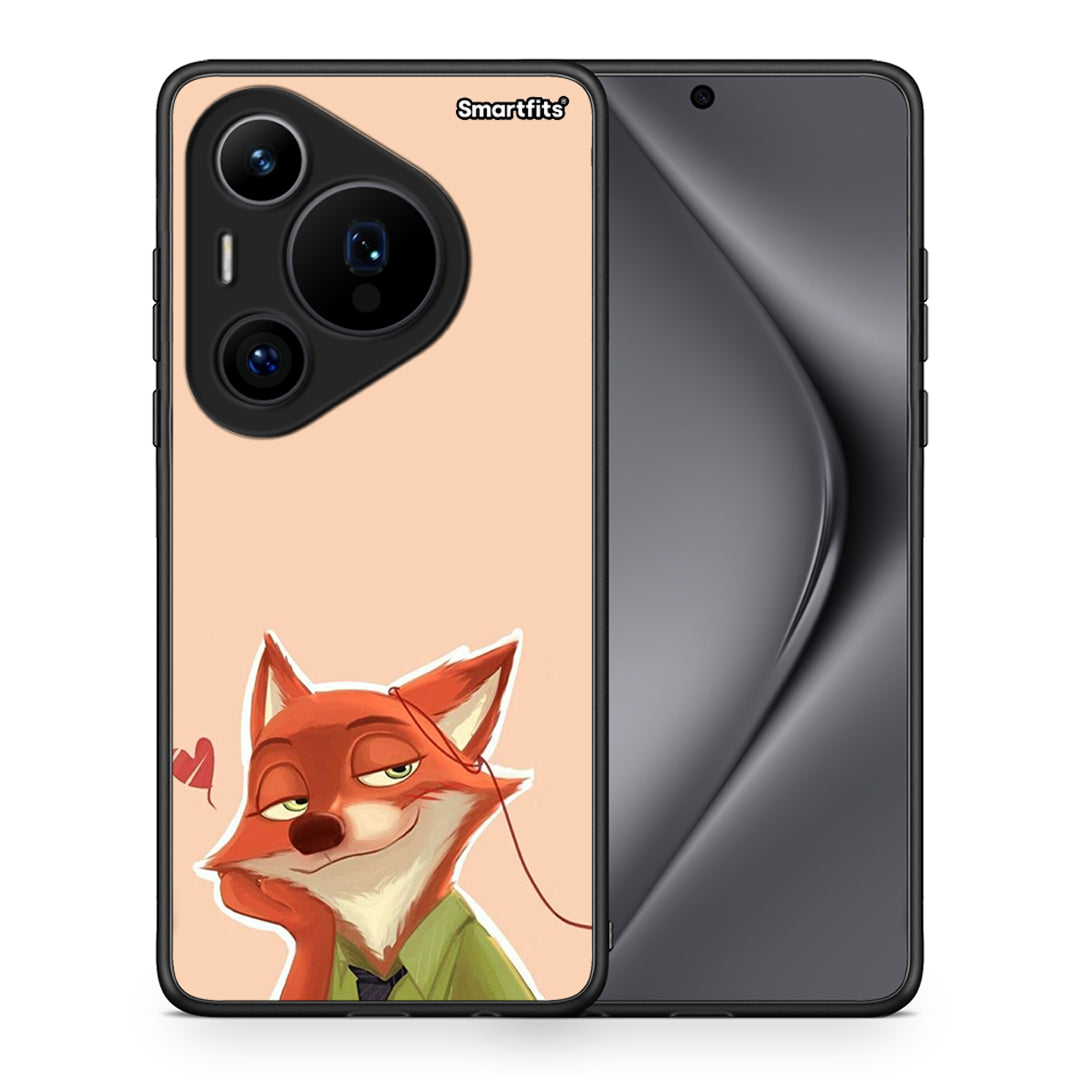 Θήκη Huawei Pura 70 Pro / 70 Pro+ Nick Wilde And Judy Hopps Love 1 από τη Smartfits με σχέδιο στο πίσω μέρος και μαύρο περίβλημα | Huawei Pura 70 Pro / 70 Pro+ Nick Wilde And Judy Hopps Love 1 case with colorful back and black bezels