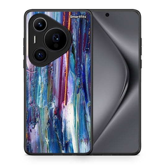 Θήκη Huawei Pura 70 Pro / 70 Pro+ Winter Paint από τη Smartfits με σχέδιο στο πίσω μέρος και μαύρο περίβλημα | Huawei Pura 70 Pro / 70 Pro+ Winter Paint case with colorful back and black bezels