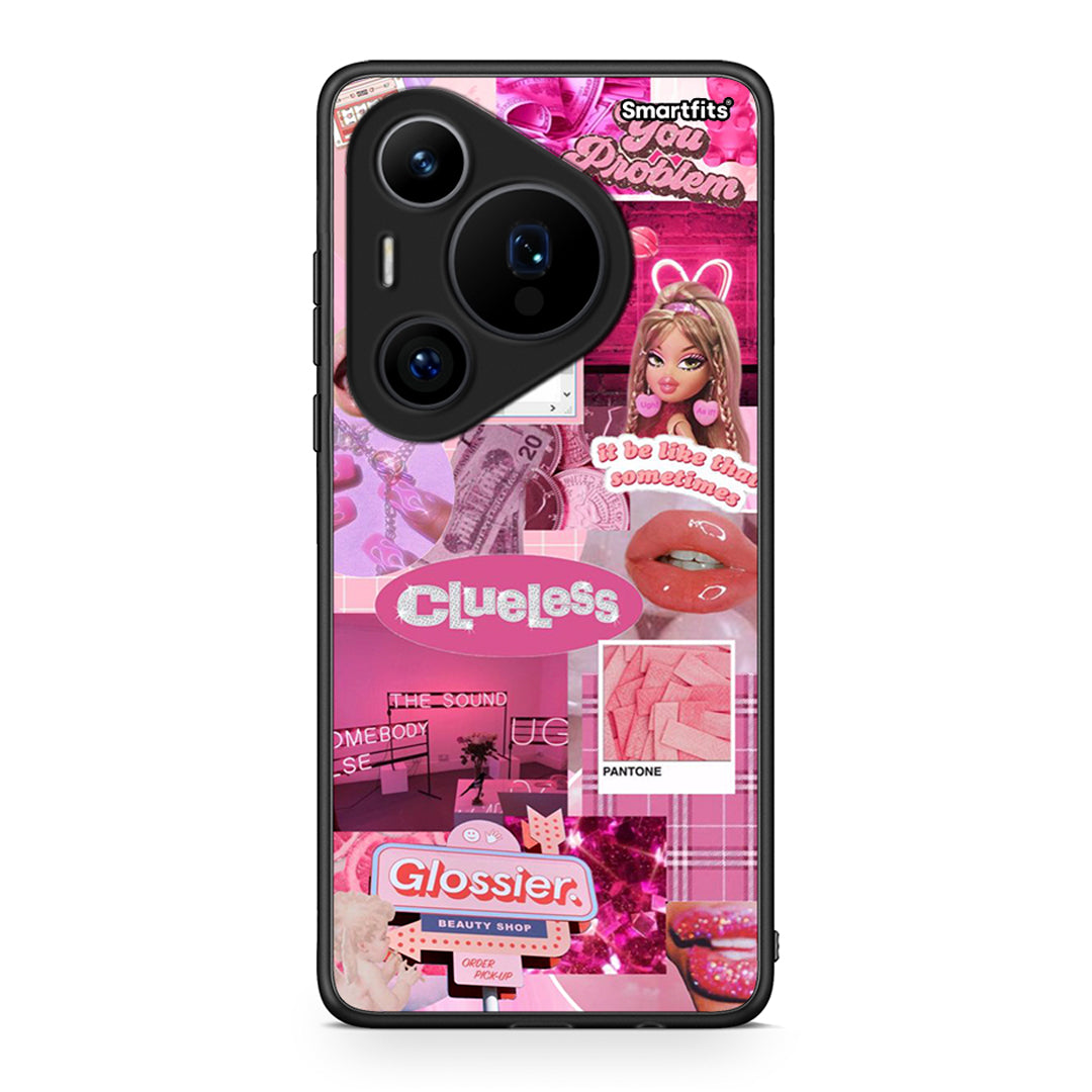 Huawei Pura 70 Pro / 70 Pro+ Pink Love Θήκη Αγίου Βαλεντίνου από τη Smartfits με σχέδιο στο πίσω μέρος και μαύρο περίβλημα | Smartphone case with colorful back and black bezels by Smartfits