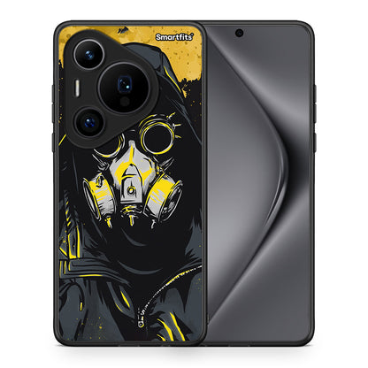 Θήκη Huawei Pura 70 Pro / 70 Pro+ Mask PopArt από τη Smartfits με σχέδιο στο πίσω μέρος και μαύρο περίβλημα | Huawei Pura 70 Pro / 70 Pro+ Mask PopArt case with colorful back and black bezels