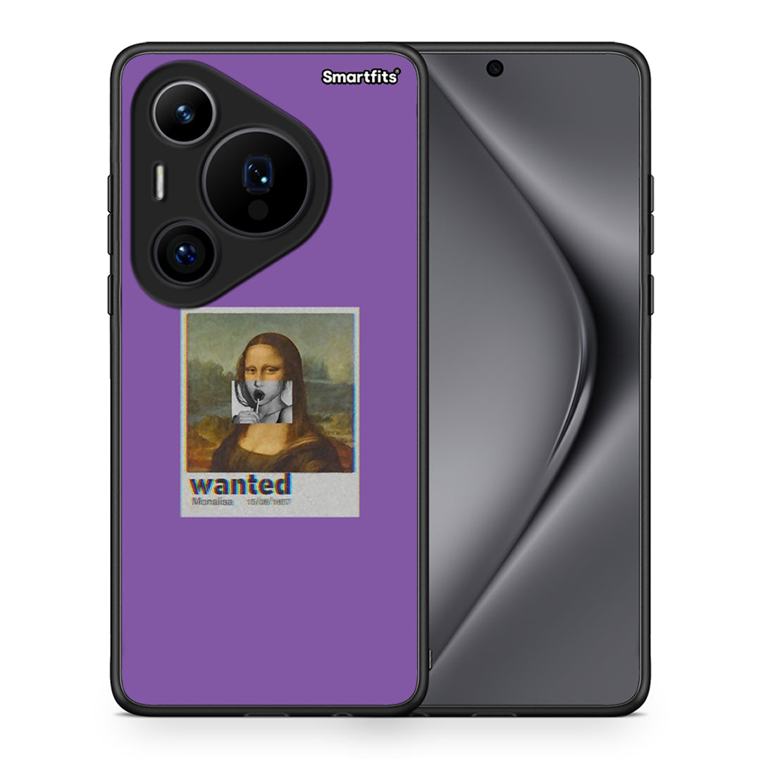 Θήκη Huawei Pura 70 Pro / 70 Pro+ Monalisa Popart από τη Smartfits με σχέδιο στο πίσω μέρος και μαύρο περίβλημα | Huawei Pura 70 Pro / 70 Pro+ Monalisa Popart case with colorful back and black bezels