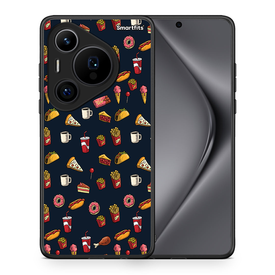 Θήκη Huawei Pura 70 Pro / 70 Pro+ Hungry Random από τη Smartfits με σχέδιο στο πίσω μέρος και μαύρο περίβλημα | Huawei Pura 70 Pro / 70 Pro+ Hungry Random case with colorful back and black bezels