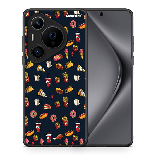 Θήκη Huawei Pura 70 Pro / 70 Pro+ Hungry Random από τη Smartfits με σχέδιο στο πίσω μέρος και μαύρο περίβλημα | Huawei Pura 70 Pro / 70 Pro+ Hungry Random case with colorful back and black bezels