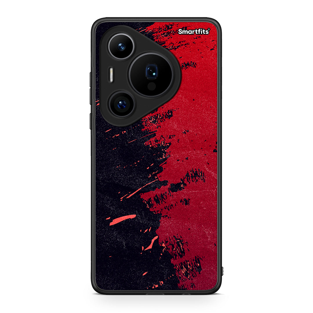 Huawei Pura 70 Pro / 70 Pro+ Red Paint Θήκη Αγίου Βαλεντίνου από τη Smartfits με σχέδιο στο πίσω μέρος και μαύρο περίβλημα | Smartphone case with colorful back and black bezels by Smartfits