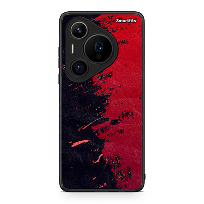 Huawei Pura 70 Pro / 70 Pro+ Red Paint Θήκη Αγίου Βαλεντίνου από τη Smartfits με σχέδιο στο πίσω μέρος και μαύρο περίβλημα | Smartphone case with colorful back and black bezels by Smartfits