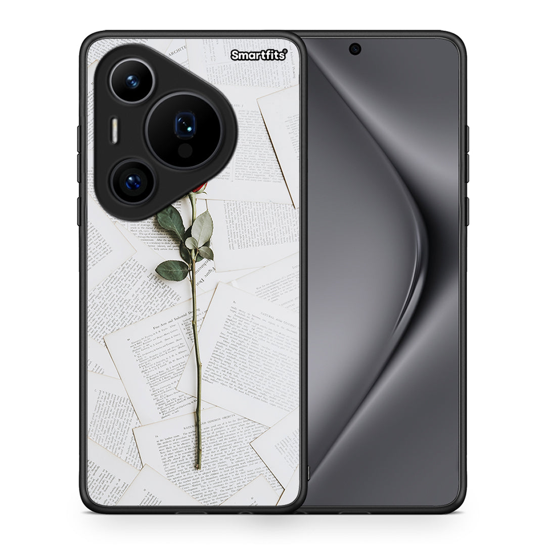 Θήκη Huawei Pura 70 Pro / 70 Pro+ Red Rose από τη Smartfits με σχέδιο στο πίσω μέρος και μαύρο περίβλημα | Huawei Pura 70 Pro / 70 Pro+ Red Rose case with colorful back and black bezels