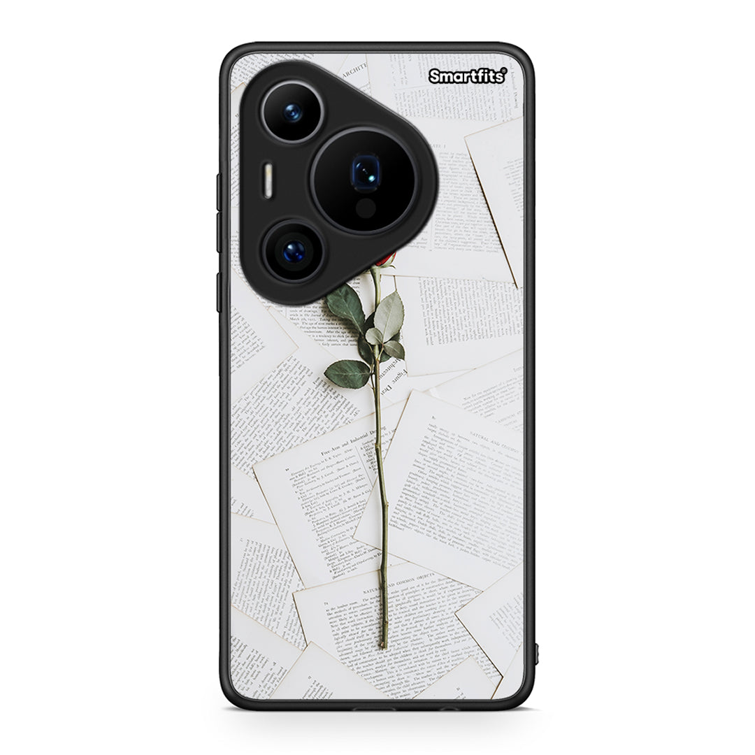 Huawei Pura 70 Pro / 70 Pro+ Red Rose θήκη από τη Smartfits με σχέδιο στο πίσω μέρος και μαύρο περίβλημα | Smartphone case with colorful back and black bezels by Smartfits