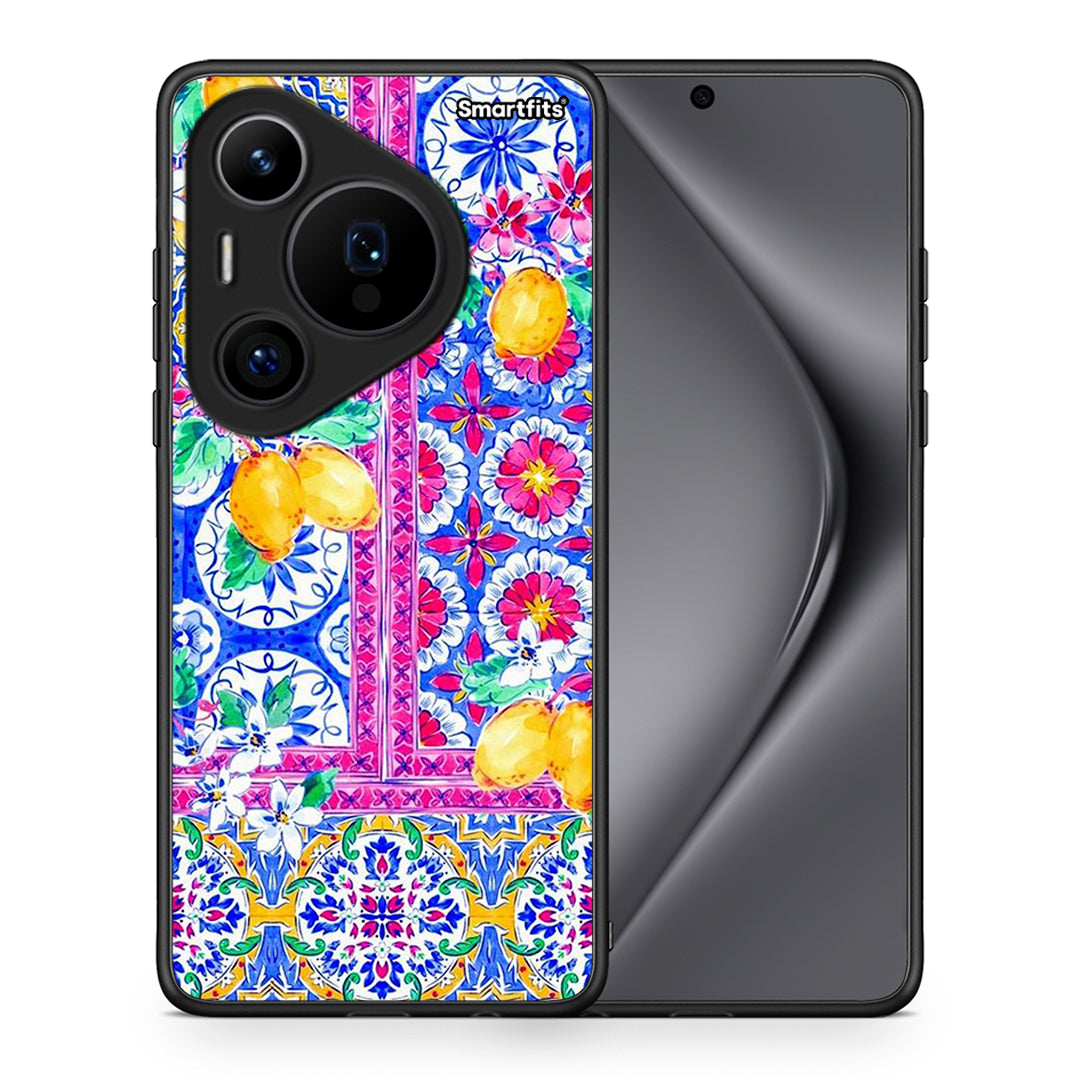 Θήκη Huawei Pura 70 Pro / 70 Pro+ Retro Spring από τη Smartfits με σχέδιο στο πίσω μέρος και μαύρο περίβλημα | Huawei Pura 70 Pro / 70 Pro+ Retro Spring case with colorful back and black bezels