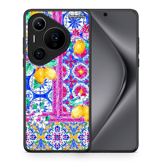 Θήκη Huawei Pura 70 Pro / 70 Pro+ Retro Spring από τη Smartfits με σχέδιο στο πίσω μέρος και μαύρο περίβλημα | Huawei Pura 70 Pro / 70 Pro+ Retro Spring case with colorful back and black bezels