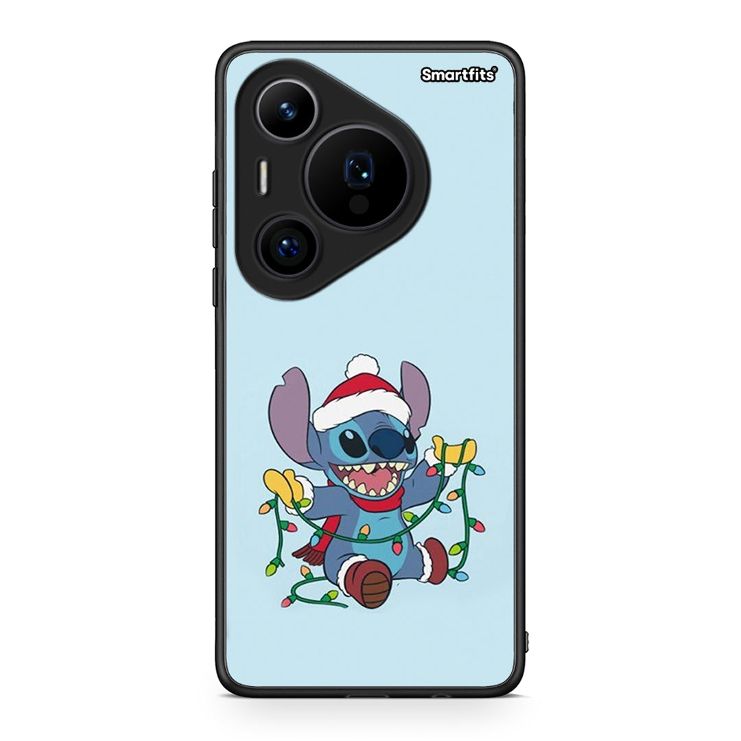 Huawei Pura 70 Pro / 70 Pro+ Santa Stich θήκη από τη Smartfits με σχέδιο στο πίσω μέρος και μαύρο περίβλημα | Smartphone case with colorful back and black bezels by Smartfits