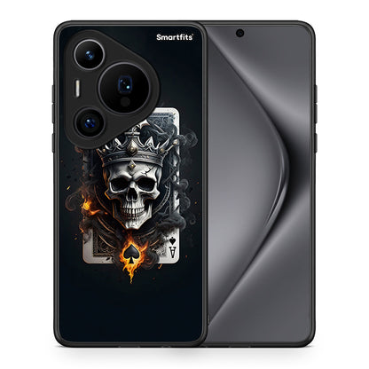 Θήκη Huawei Pura 70 Pro / 70 Pro+ Skull King Ace από τη Smartfits με σχέδιο στο πίσω μέρος και μαύρο περίβλημα | Huawei Pura 70 Pro / 70 Pro+ Skull King Ace case with colorful back and black bezels