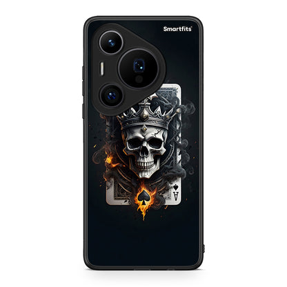 Huawei Pura 70 Pro / 70 Pro+ Skull King Ace θήκη από τη Smartfits με σχέδιο στο πίσω μέρος και μαύρο περίβλημα | Smartphone case with colorful back and black bezels by Smartfits