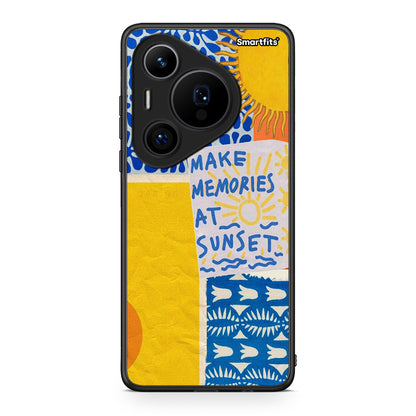 Huawei Pura 70 Pro / 70 Pro+ Sunset Memories Θήκη από τη Smartfits με σχέδιο στο πίσω μέρος και μαύρο περίβλημα | Smartphone case with colorful back and black bezels by Smartfits