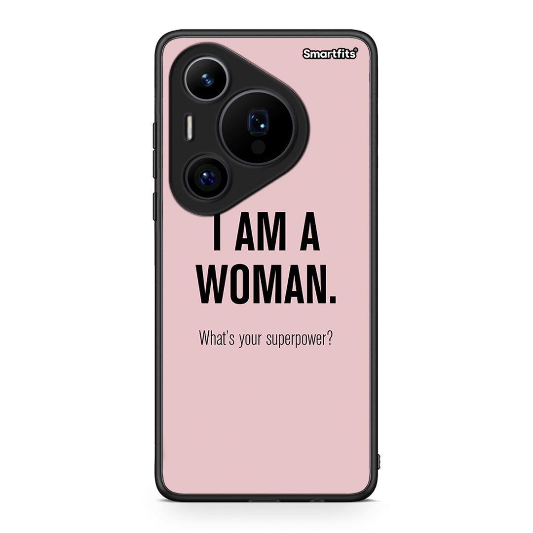 Huawei Pura 70 Pro / 70 Pro+ Superpower Woman θήκη από τη Smartfits με σχέδιο στο πίσω μέρος και μαύρο περίβλημα | Smartphone case with colorful back and black bezels by Smartfits