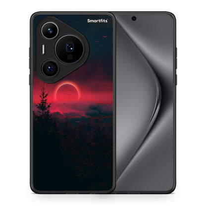 Θήκη Huawei Pura 70 Pro / 70 Pro+ Sunset Tropic από τη Smartfits με σχέδιο στο πίσω μέρος και μαύρο περίβλημα | Huawei Pura 70 Pro / 70 Pro+ Sunset Tropic case with colorful back and black bezels
