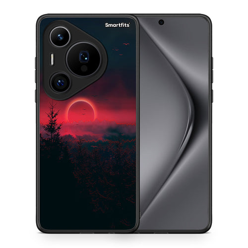 Θήκη Huawei Pura 70 Pro / 70 Pro+ Sunset Tropic από τη Smartfits με σχέδιο στο πίσω μέρος και μαύρο περίβλημα | Huawei Pura 70 Pro / 70 Pro+ Sunset Tropic case with colorful back and black bezels