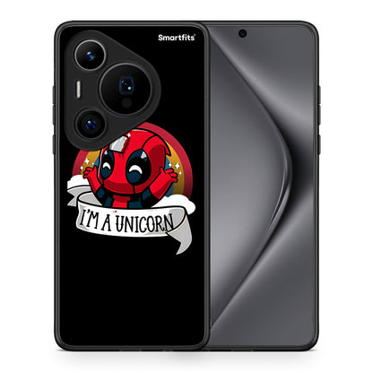 Θήκη Huawei Pura 70 Pro / 70 Pro+ Unicorn Deadpool από τη Smartfits με σχέδιο στο πίσω μέρος και μαύρο περίβλημα | Huawei Pura 70 Pro / 70 Pro+ Unicorn Deadpool case with colorful back and black bezels