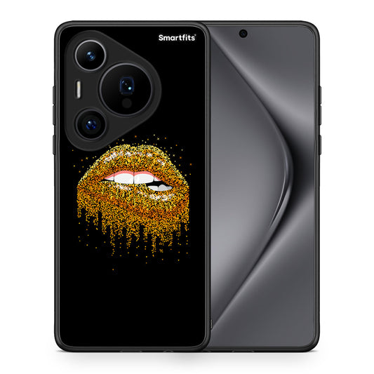Θήκη Huawei Pura 70 Pro / 70 Pro+ Golden Valentine από τη Smartfits με σχέδιο στο πίσω μέρος και μαύρο περίβλημα | Huawei Pura 70 Pro / 70 Pro+ Golden Valentine case with colorful back and black bezels