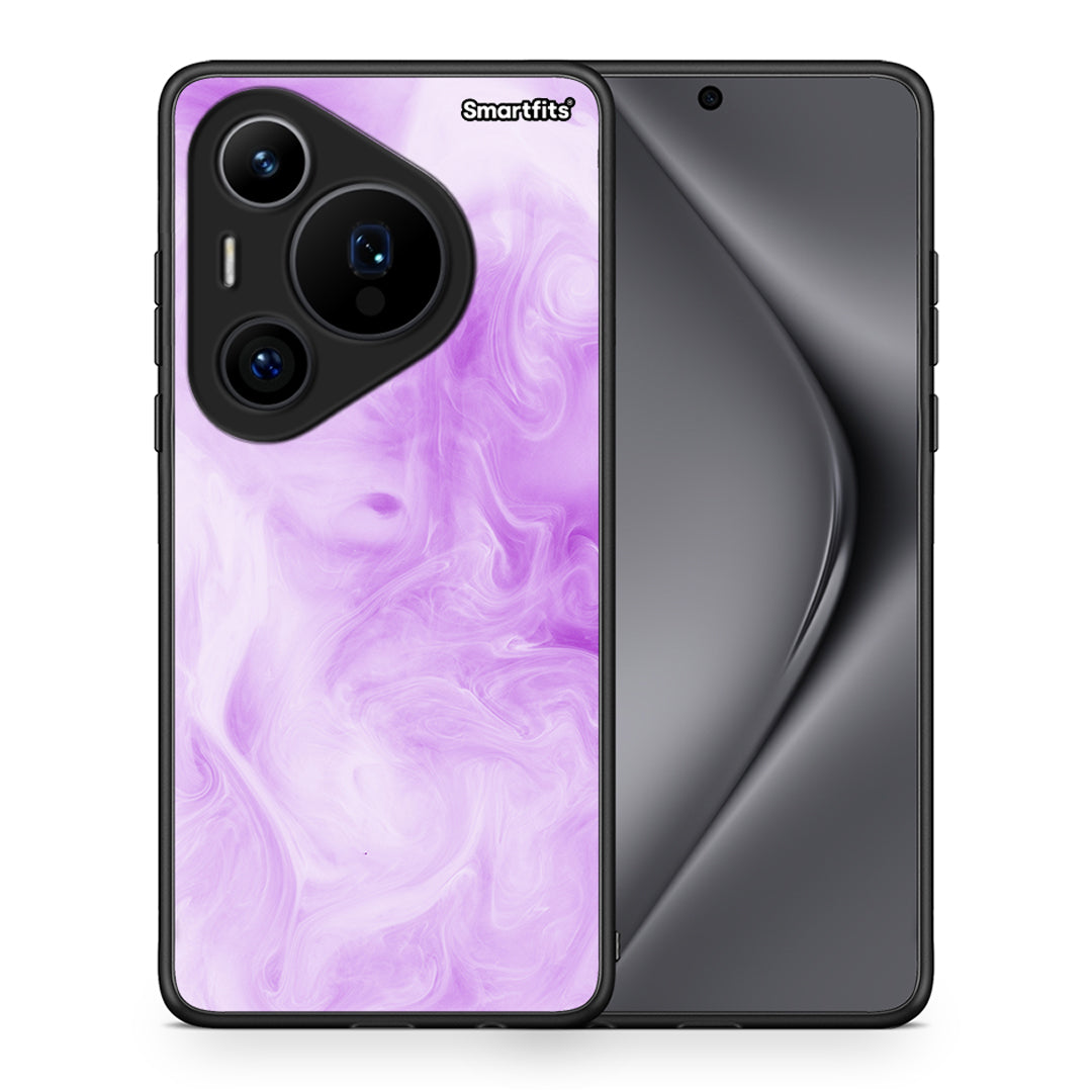 Θήκη Huawei Pura 70 Pro / 70 Pro+ Lavender Watercolor από τη Smartfits με σχέδιο στο πίσω μέρος και μαύρο περίβλημα | Huawei Pura 70 Pro / 70 Pro+ Lavender Watercolor case with colorful back and black bezels