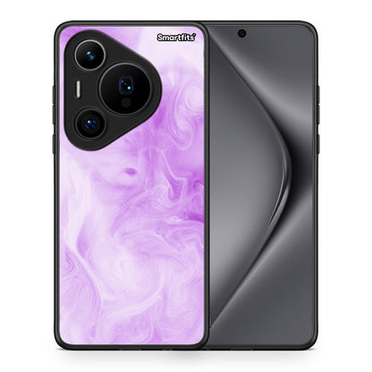 Θήκη Huawei Pura 70 Pro / 70 Pro+ Lavender Watercolor από τη Smartfits με σχέδιο στο πίσω μέρος και μαύρο περίβλημα | Huawei Pura 70 Pro / 70 Pro+ Lavender Watercolor case with colorful back and black bezels