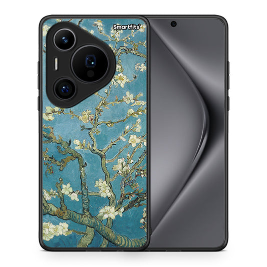 Θήκη Huawei Pura 70 Pro / 70 Pro+ White Blossoms από τη Smartfits με σχέδιο στο πίσω μέρος και μαύρο περίβλημα | Huawei Pura 70 Pro / 70 Pro+ White Blossoms case with colorful back and black bezels