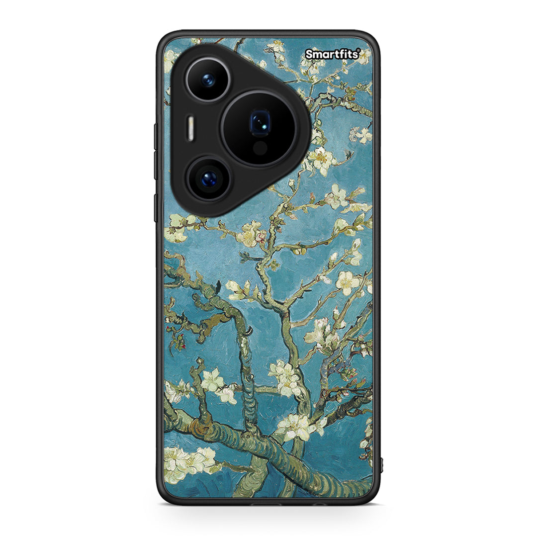 Huawei Pura 70 Pro / 70 Pro+ White Blossoms θήκη από τη Smartfits με σχέδιο στο πίσω μέρος και μαύρο περίβλημα | Smartphone case with colorful back and black bezels by Smartfits