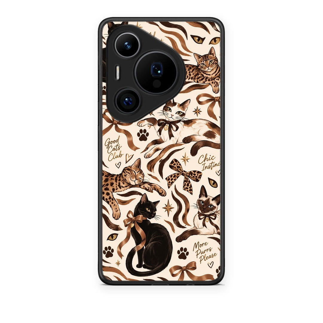 Θήκη Huawei Pura 70 Pro / 70 Pro+ Wild Cats and Animal Print Collage από τη Smartfits με σχέδιο στο πίσω μέρος και μαύρο περίβλημα | Huawei Pura 70 Pro / 70 Pro+ Wild Cats and Animal Print Collage case with colorful back and black bezels