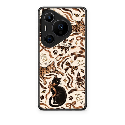 Θήκη Huawei Pura 70 Pro / 70 Pro+ Wild Cats and Animal Print Collage από τη Smartfits με σχέδιο στο πίσω μέρος και μαύρο περίβλημα | Huawei Pura 70 Pro / 70 Pro+ Wild Cats and Animal Print Collage case with colorful back and black bezels