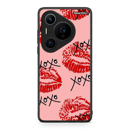 Huawei Pura 70 Pro / 70 Pro+ XOXO Lips θήκη από τη Smartfits με σχέδιο στο πίσω μέρος και μαύρο περίβλημα | Smartphone case with colorful back and black bezels by Smartfits