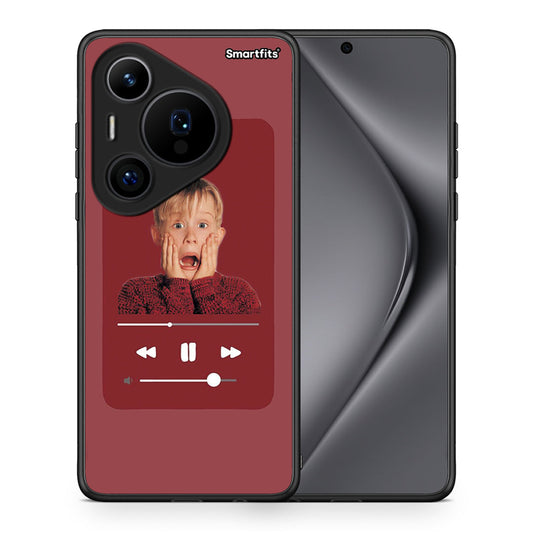 Θήκη Huawei Pura 70 Pro / 70 Pro+ Xmas Alone Music από τη Smartfits με σχέδιο στο πίσω μέρος και μαύρο περίβλημα | Huawei Pura 70 Pro / 70 Pro+ Xmas Alone Music case with colorful back and black bezels
