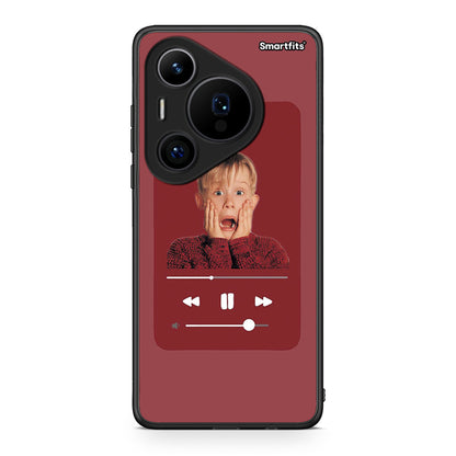 Huawei Pura 70 Pro / 70 Pro+ Xmas Alone Music θήκη από τη Smartfits με σχέδιο στο πίσω μέρος και μαύρο περίβλημα | Smartphone case with colorful back and black bezels by Smartfits