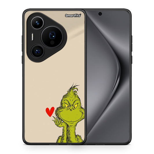 Θήκη Huawei Pura 70 Pro / 70 Pro+ Xmas Grinch από τη Smartfits με σχέδιο στο πίσω μέρος και μαύρο περίβλημα | Huawei Pura 70 Pro / 70 Pro+ Xmas Grinch case with colorful back and black bezels
