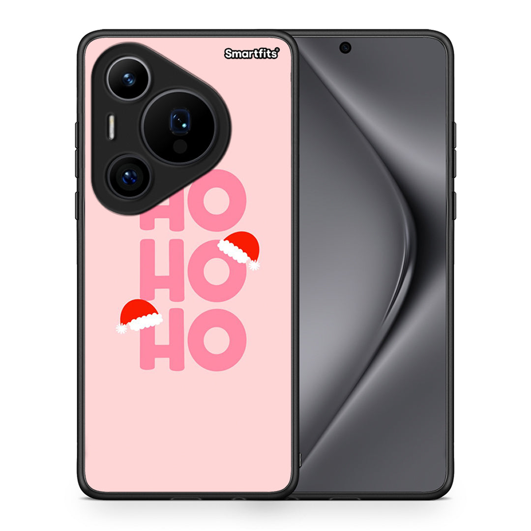 Θήκη Huawei Pura 70 Pro / 70 Pro+ Xmas Ho Ho Ho από τη Smartfits με σχέδιο στο πίσω μέρος και μαύρο περίβλημα | Huawei Pura 70 Pro / 70 Pro+ Xmas Ho Ho Ho case with colorful back and black bezels